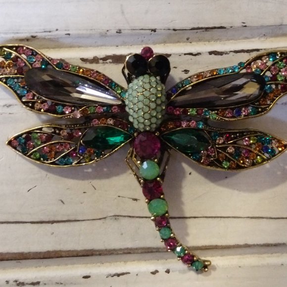 Vintage Jewelry - Gorgeous Dragonfly Brooch/Pin